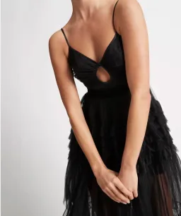 Sheike Phantom Mesh Maxi Dress Black Size AU 6 for rent on The Volte - image 3