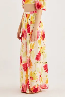 Rumer the Label Floral Linen Skirt Sunshine Floral Size Small / AU 8 for rent on The Volte - image 2