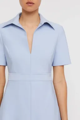 Scanlan Theodore Italian Milano Pleat Dress Blue Size AU 6  for rent on The Volte - image 3