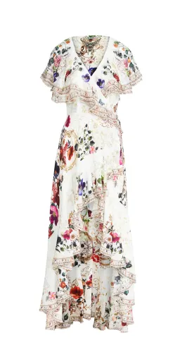 Camilla Frill Sleeve Long Dress in Fairy Godmother Print Size 8  for rent on The Volte - image 6