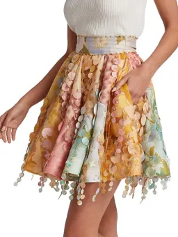 Zimmermann Tempo Patch Mini Skirt Print Size 1 / Au 10 for rent on The Volte - image 3
