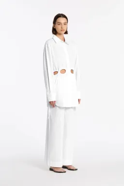 Sir the Label Mason Laced Shirt Dress in White Size 0 / AU 6 for rent on The Volte - image 1