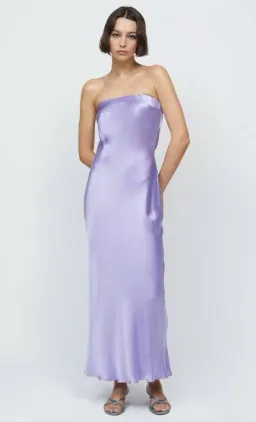 Bec & Bridge Moon Dance Strapless Midi Dress Lilac Size 8 / S for rent on The Volte - image 3