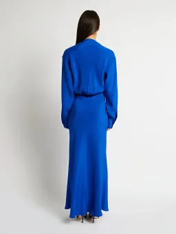 Christopher Esber Triquetra Front Tie Shirt Dress Blue Size 6 for rent on The Volte - image 2