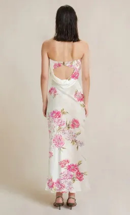 Bec & Bridge Tropic Fauna Strapless Dress White Size AU 10 for rent on The Volte - image 3