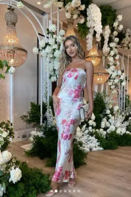 Bec & Bridge Tropic Fauna Strapless Dress White Size AU 10 for rent on The Volte - image 4