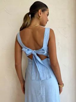 Roame Kaia Dress in Cornflower Blue Size 3/AU 12  for rent on The Volte - image 3