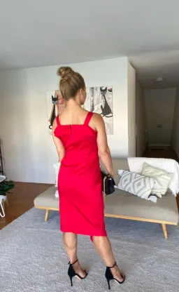 Anthea Crawford Cocktail Dress Red Size 10 for rent on The Volte - image 2