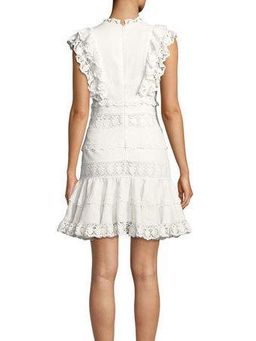 Zimmermann Wayfarer Paneled Flutter Mini Dress Ivory Size 8 for rent on The Volte - image 3