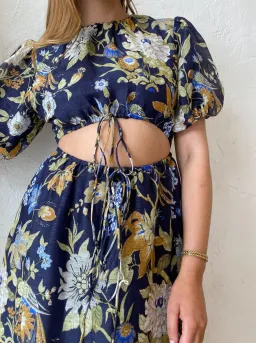 Sir The Label Lilian Puff Sleeve Dress Floral Size 8 for rent on The Volte - image 3