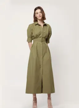 Mossman The Time Off Shirt Dress Green Size 8 for rent on The Volte - image 1