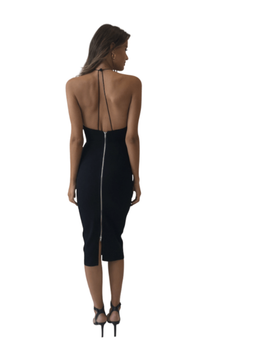 Alex Perry Lila Midi Dress Black Size 10 for rent on The Volte - image 3