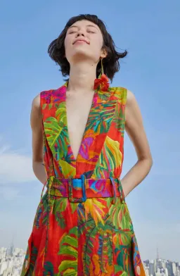 Farm Rio Urben Jungle Mini Dress Print Size 6  for rent on The Volte - image 2