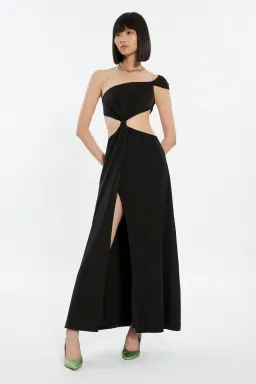 Solita Leila Split Dress Black Size 8  for rent on The Volte - image 1