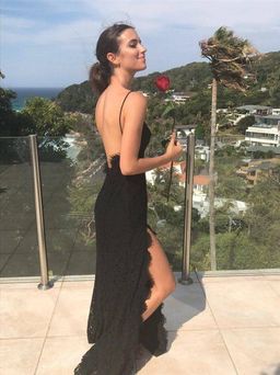 everett lace dress in black x for rent on The Volte - image 2