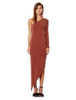 Bec & Bridge Audrey Asymm Dress Brown Size 10 for rent on The Volte - image 1