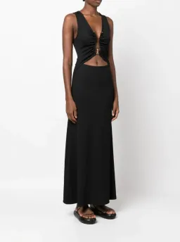 Christopher Esber Polar Orbit Cut-out Maxi Dress Black Size AU 14 for rent on The Volte - image 1