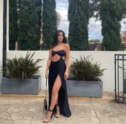 Michael Lo Sordo Symic Crystalline Luna Dress Black Size 6 for rent on The Volte - image 3