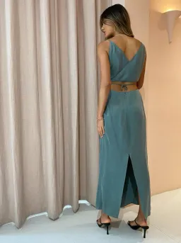 One Fell Swoop Cult Dress In Viridian Size 14 for rent on The Volte - image 3