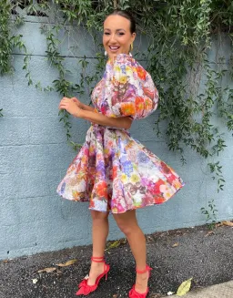 Zimmermann Prima Balloon Sleeve Mini Dress Floral Size 0 / Aus 6-8 for rent on The Volte - image 1