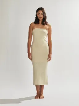 One Mile the Label Cora Maxi Dress Beige Size S / AU 8 for rent on The Volte - image 1