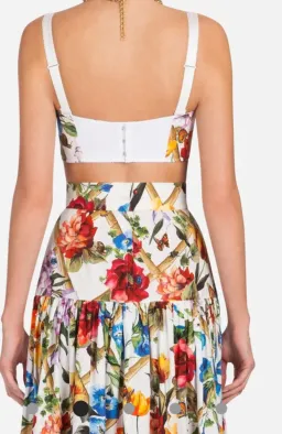 Dolce and Gabbana Bustier and Skirt Set Print Size 6 for rent on The Volte - image 2