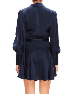 Zimmermann Mini Wrap Dress Navy Size 6 for rent on The Volte - image 3