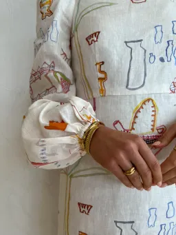 Kate Ford Willow Puff Mini Dress Multi Size 10  for rent on The Volte - image 4