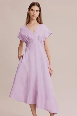 Country Road Panelled Midi Dress Lilac Size 8 for rent on The Volte - image 2