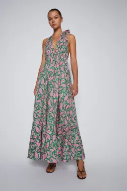 Scanlan Theodore Paisley Halter Dress Print Size 6 for rent on The Volte - image 1