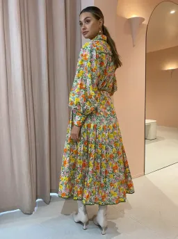 Alemais Cabana Midi Shirtdress in Multi Green Size AU 8 for rent on The Volte - image 3