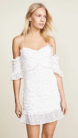 For Love and Lemons La Brooke Cocktail Dress White Size 8 for rent on The Volte - image 1