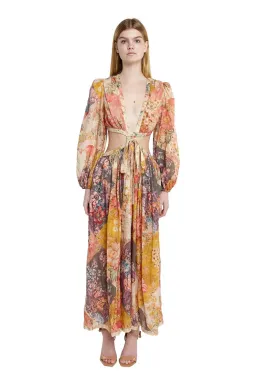 Zimmermann Pattie Patchwork Long Dress Patch Floral Size 1 /Au 10  for rent on The Volte - image 1