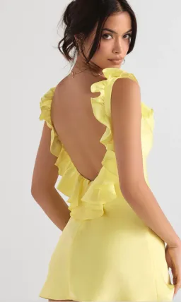 House of CB Tink Flared Ruffle Mini Dress Buttercup Size 10 for rent on The Volte - image 3