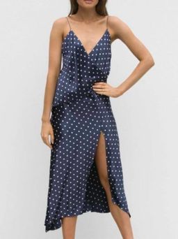 BEC AND BRIDGE BONJOUR POLKADOTT NAVY DRESS SIZE 8 for rent on The Volte - image 1