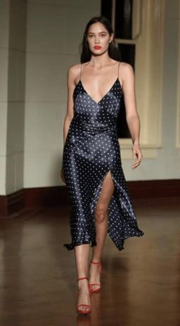 BEC AND BRIDGE BONJOUR POLKADOTT NAVY DRESS SIZE 8 for rent on The Volte - image 2