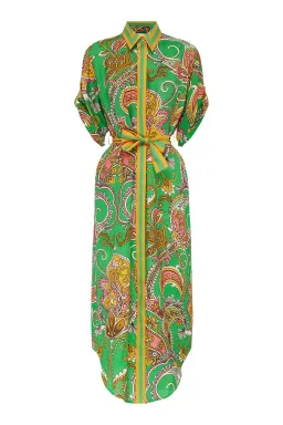 Alemais Marion Shirt Dress Green Size 14 for rent on The Volte - image 5