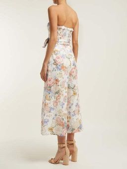 Zimmermann Strapless Bowie Jumpsuit Cream Floral Size 0 / AU 8 for rent on The Volte - image 3