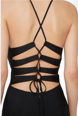 Manning Cartell Time To Shine Slip Dress Black Size AU 10 for rent on The Volte - image 1