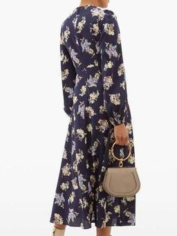 Zimmermann Sabotage Silk Rouched Midi Dress Ditsy Floral Size 8 for rent on The Volte - image 4