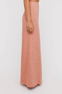 Scanlan Theodore Italian Linen Trouser And Turban Twist Top Set Pink Size 8 for rent on The Volte - image 2