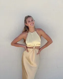 Bec & Bridge Carrie Halter Maxi Dress Yellow Size 8 for rent on The Volte - image 5