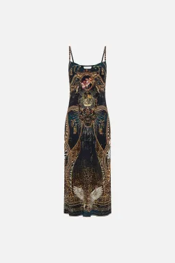 Camilla x Robbie Williams Rockstar Royalty Long Bias Slip Dress Multi Size XL / Au 16 for rent on The Volte - image 5