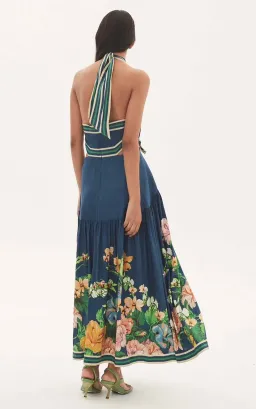 Alemais - Lyla Halter Midi Dress Blue - Size 10 for rent on The Volte - image 3