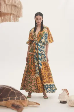 Alemais Archie Wrap Dress Multi Print Size 8 for rent on The Volte - image 1