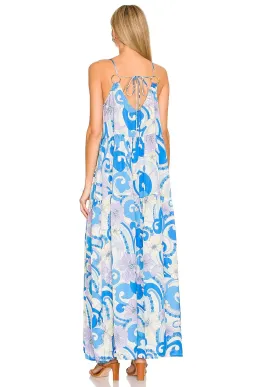 Cin Cin Anemone Dress Blue Floral Size 8 for rent on The Volte - image 3