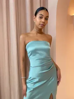 Bec & Bridge Symone Strapless Dress in Moss Green Size 10 / M for rent on The Volte - image 2