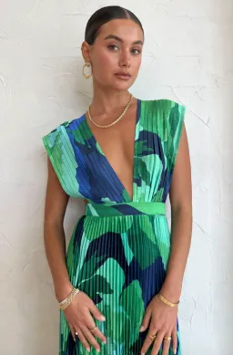 Lidee Gala Gown in Capri Green/Blue Size 8 for rent on The Volte - image 4