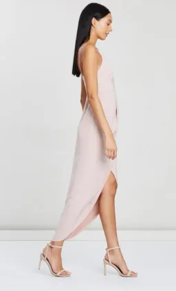 Shona Joy Core Cocktail Draped Maxi Dress in Ballet Size 8 for rent on The Volte - image 4