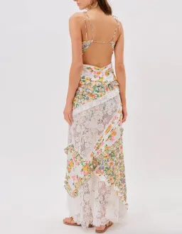 For Love & Lemons Rosalyn Maxi Dress Flower Size M/AU 10 for rent on The Volte - image 3